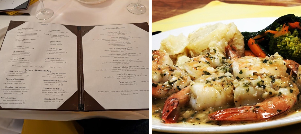 Capri Italian Restaurant South Bend Menu